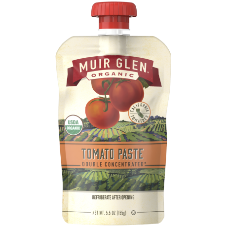 Muir Glen Tomato Paste Pouch, front of package